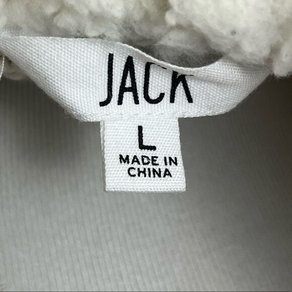 Jack By BB Dakota Tweed And Sherpa Style Open Cardigan Jacket Gray and White L - Picture 5 of 8